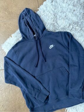 Nike Navy Pullover Hoodie Sweatshirt • Size M